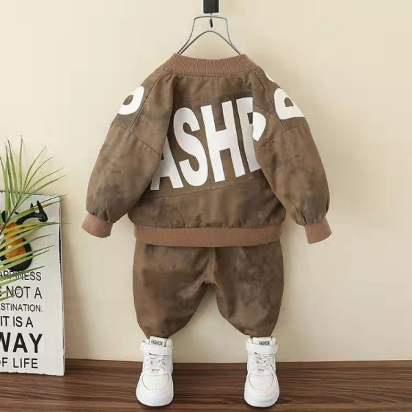 Children's Clothing, Boys Autumn And Winter Suit, New 2021 Boys Handsome Baseball Uniform Suit, Foreign Style Children's Casual Clothes, Trendy Track Suit.