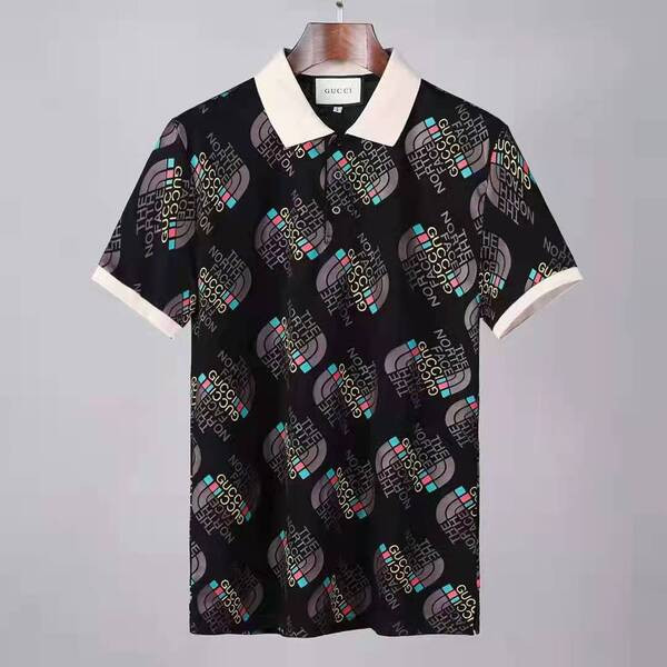 GUCC! North Face Print Polo T-Shirt For Men