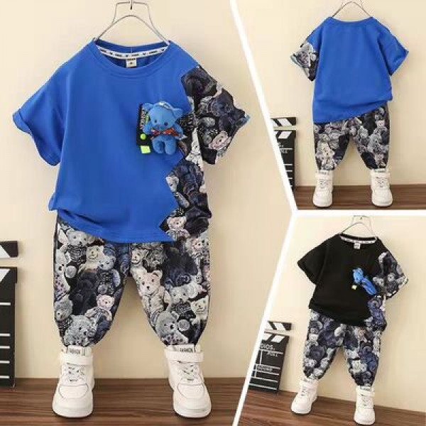 Boy's Printed  Two Pieces Set