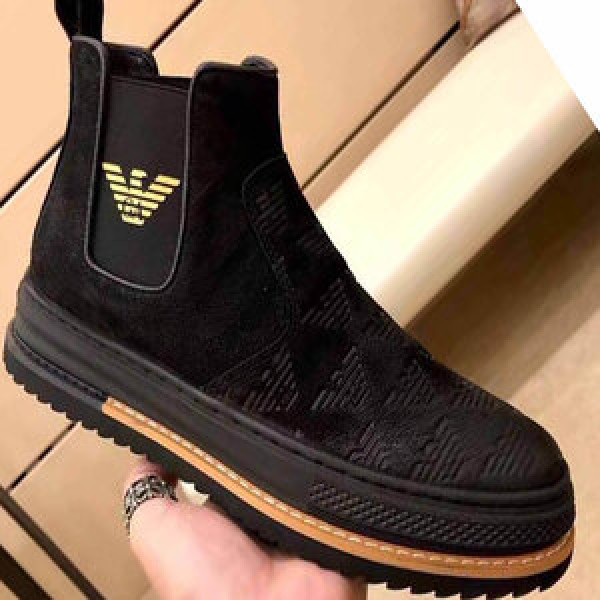 European Station Arm*n* Winter & summer High Top Warm Shoes, Men's Fashion Trend Leather Versatile Casual Sheepskin Plush Thick Bottom men's high-top casual leather shoes,