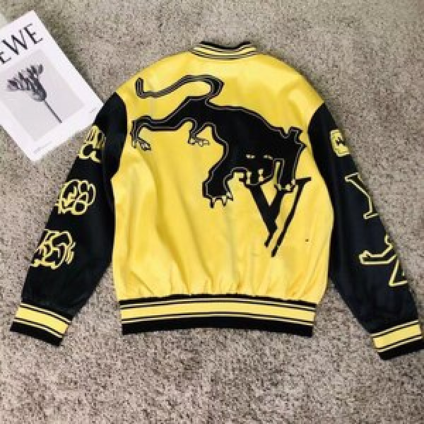 spring and autumn new baseball uniform jacket coat, L*uis Vuitt*n heavy industry embroidery craft upper body stylish all-match men and women with the same style